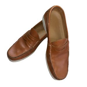 Salvatore Ferragamo Penny Loafers Leather Brown Men’s 10D Normcore Shoes Italy